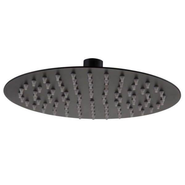 Black Collection Luxury Round Black Shower Head